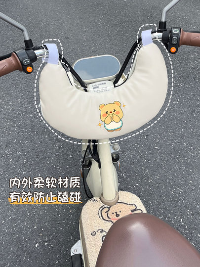电动车儿童防撞垫可爱新款防水防晒前置宝宝保护头部枕头减震枕垫