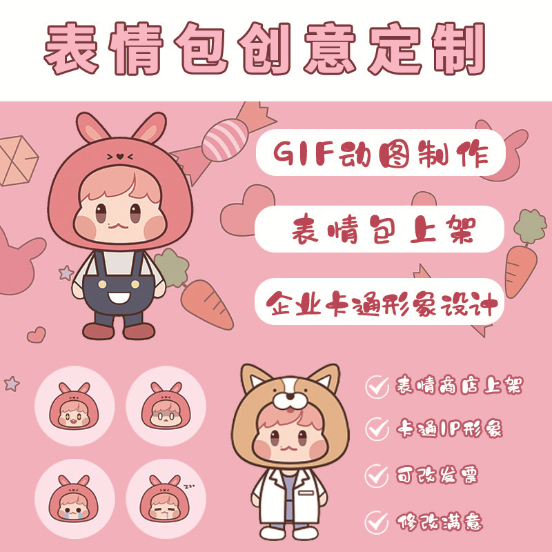Wechat enterprise expression package design cartoon ip image production