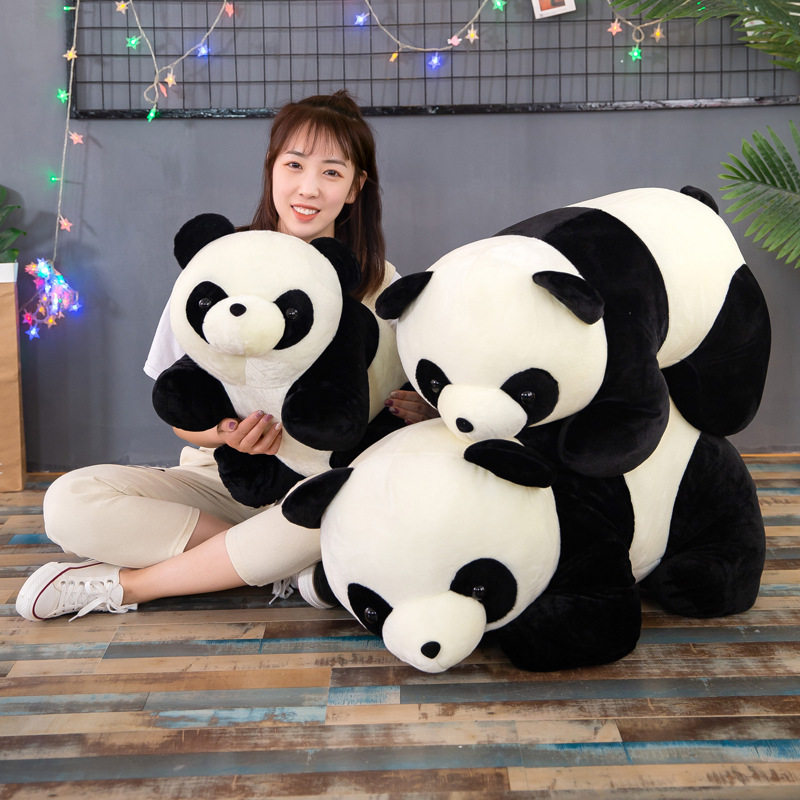 Simulation of giant panda dolls plush toy dolls manufacturers cute animal dolls custom logo
