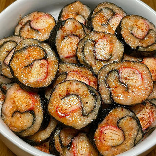 蟹柳紫菜海苔卷广式港式早茶点心半成品速冻早餐猪肉卷