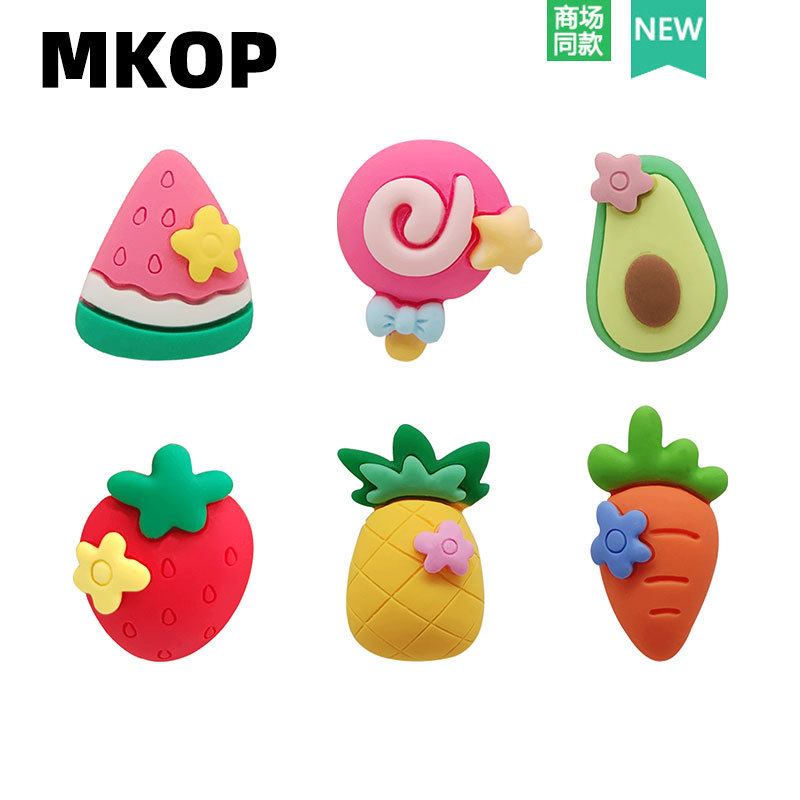 Mkop Crocs Shoe Accessories DIY Shoe Buckle Accessories Fruit Carrot Shoe Flower Decorative Buckle Suitable for Cross/Crocs
