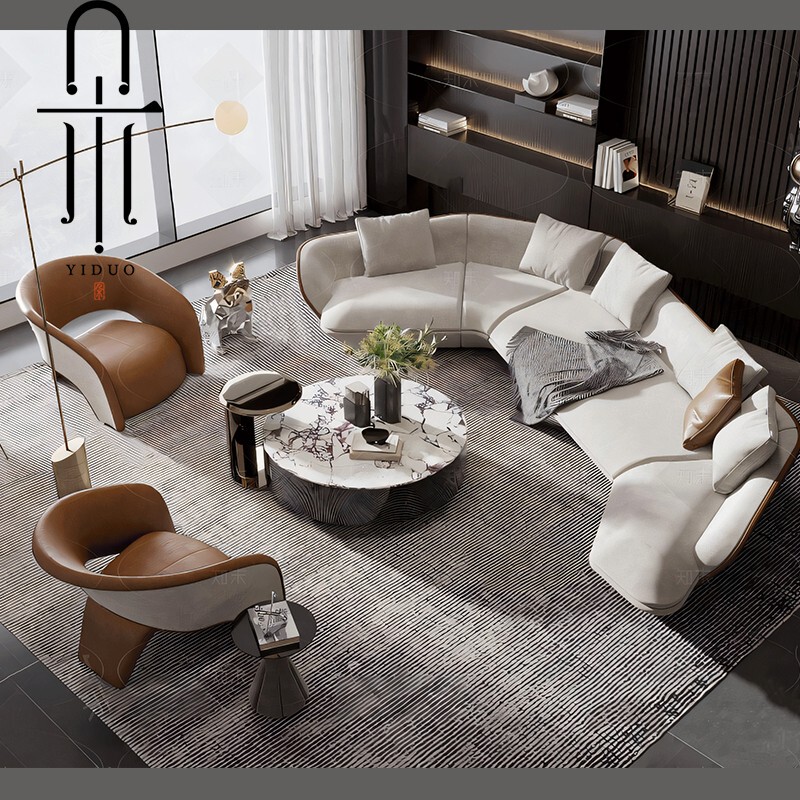 Hotel Lobby Curved Sofa, Beauty Salon Clubhouse Reception Area Sofa, Sales Office Model Room Sofa Hotel Lobby Curved Sofa, Beauty Salon Clubhouse Reception Area Sofa, Sales Office Model Room Sofa