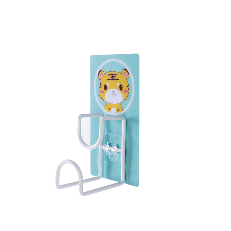 Makeup Room Washbasin Hook Cartoon Cute-free Punched Face Basin Rack Shelve Bathroom Towel Rack