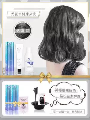 Smoked gray hair dye 2021 popular color pure self at Home Dyeing hair White plant foam hair cream women
