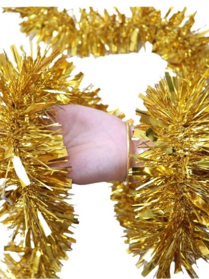 9cm圣诞彩条节日布置装饰毛条派对拉花跨境外贸茜草婚庆用品彩带