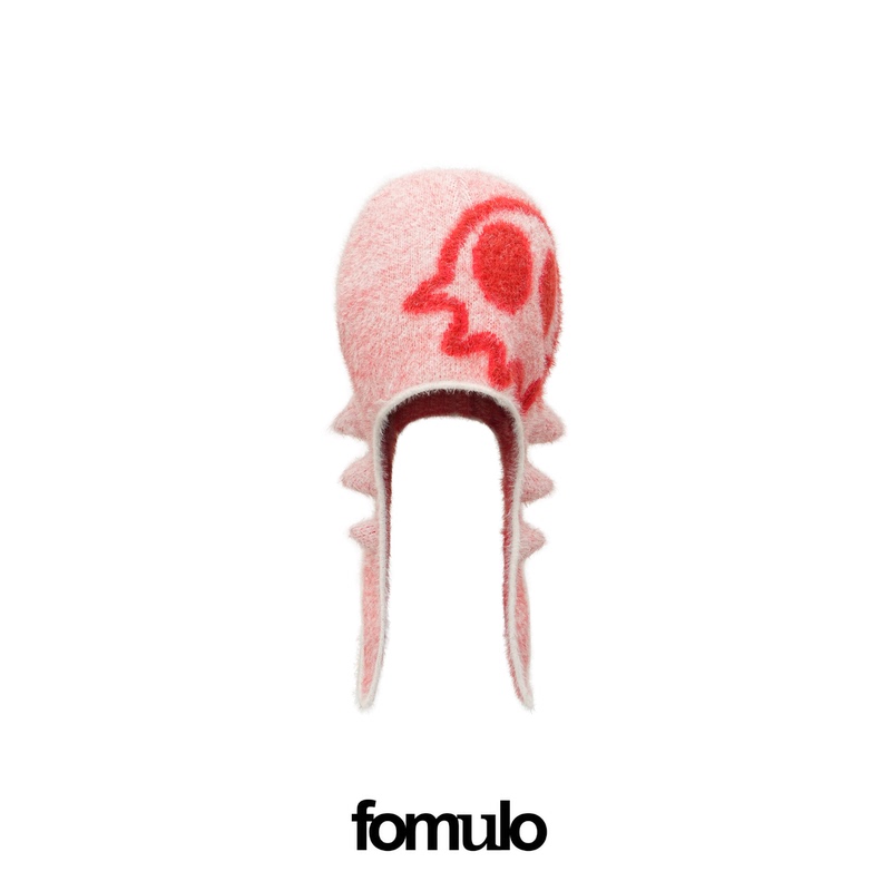 Fomulo Baby Fugu Special-Shaped Pufferfish Red Knitted Hat Unisex for Men and Women