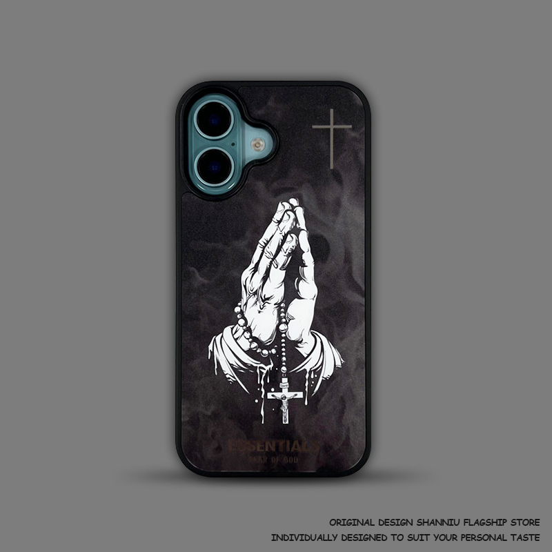 European and American Trendy Brand Fog Fear God Palm Iphone16Promax Mobile Phone Case Magsafe Magnetic Suction 15Pro Suitable for Apple 14Pro Stylish Original 13 Fashionable Men's and Women's Anti-Fall Protective Cover