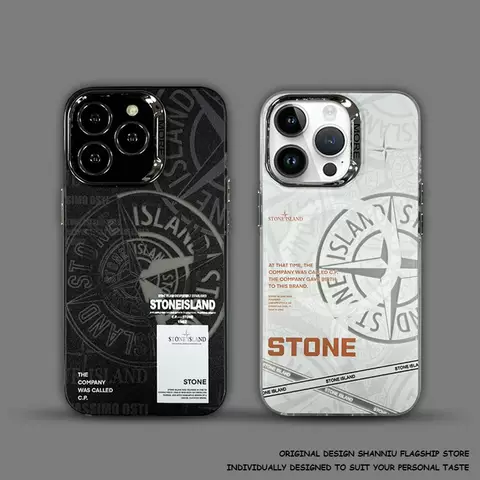 Trendy Fashionable Stone Island Compass Motif iPhone Stand iPhone Case for iPhone 17, 16, 15, 14 and 13