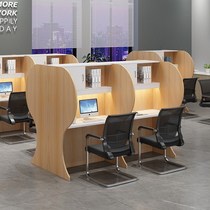 Self-study room partition tables and chairs immersive paid college entrance examination shared closed net red study table and chair combination