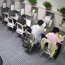 Self-study table and chair combination self-study room closed immersive sharing paid college entrance examination partition balcony study table