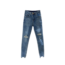 Eurostock 90% jeans Femmes 2024 Printemps neuf haut niveau daffichage mince en forme mince en forme mince en forme de pantalon de petit pied