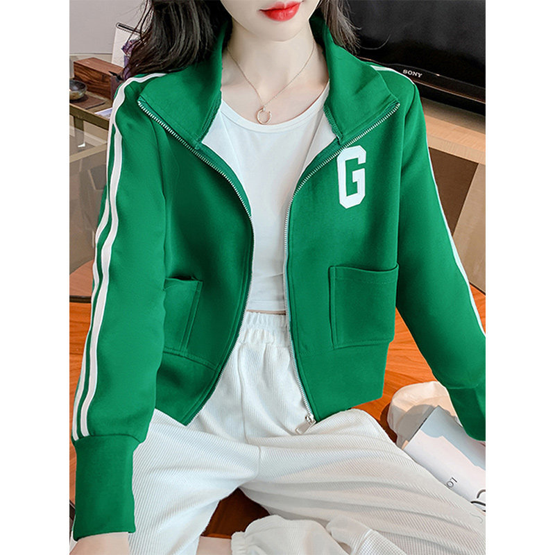 Short Baseball Jacket for Women 2026 Spring and Autumn New Popular Loose Sweatshirt Cardigan Petite Jacket Top
