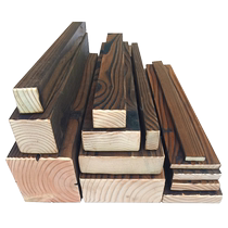 Anticorrosive wood carbonized wood floor grape rack column solid wood keel square wood outdoor balcony carbonized wood panel wall panel