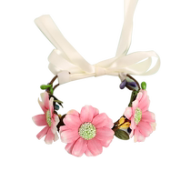 Petite guirlande fraîche style forêt bracelet fleur de poignet fleur artificielle pour enfants danse à la main fleur de demoiselle dhonneur de mariage