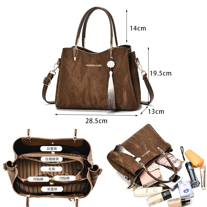 New Chinese-Style Red Wedding Bag, Large-Capacity Tote Bag for Women, Crossbody Bag, 2025 New Bridal Bag, Stylish Shoulder Bag