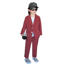Boys suit spring and autumn new flower girl host wedding clothing handsome casual childrens catwalk performance clothing