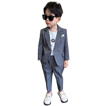 Handsome boy suit dress suit childrens small suit British style wedding flower girl costume boy performance costume autumn