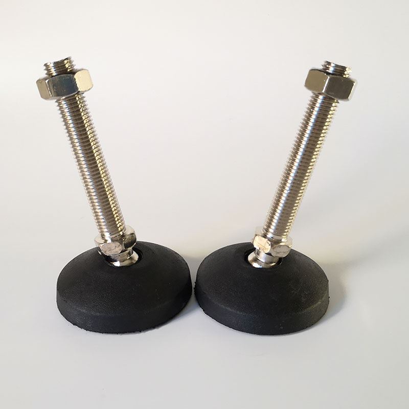 D60 Nylon Universal Nickel Plated Adjustable Hoof Tray Anchor Screw Plastic Support Foot Rubber Foot Pad M8m10m12