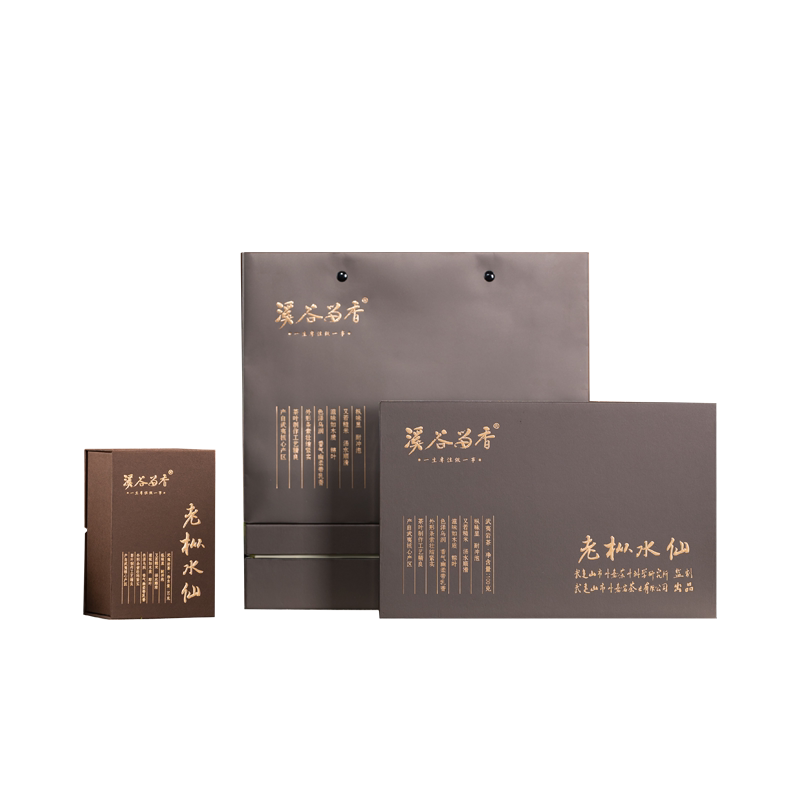 官方正品】溪谷留香水簾洞肉桂巖茶武夷烏龍茶葉高端禮盒裝100g-淘寶