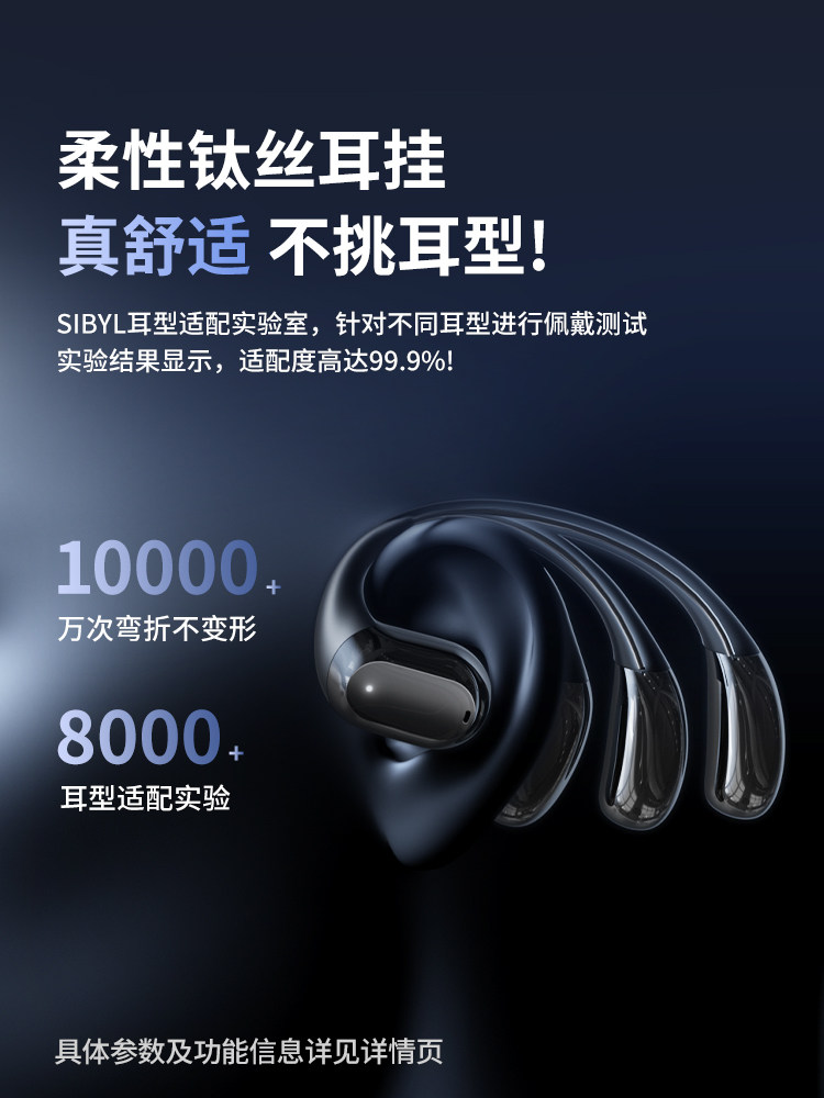 2025 New Over-Ear Bluetooth Headphones, Open-Type, Dedicated for Sports and Running, Ultra-Long Battery Life, Bone Conduction Concept