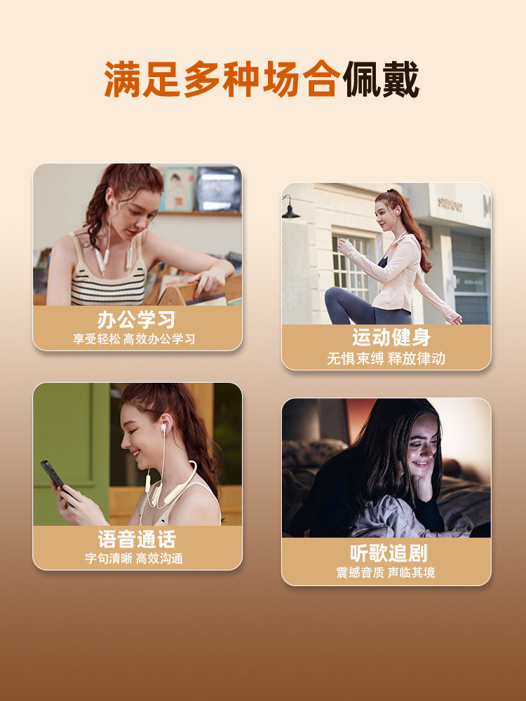 Neckband Bluetooth Earphones, Wireless, Semi-In-Ear, Long Battery Life, Suitable for Sports and Running, Large Battery, 2026 New Model