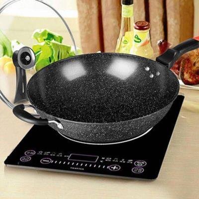 Medical stone unstained frying pan Home without pan frying pan Frying Pan Oven Gas Stove Apply Iron Pan Flat Bottom Pot Furniture