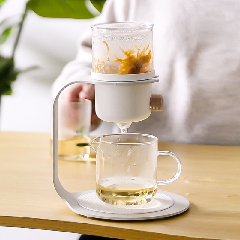 Net Red Creativity Magnetic Attraction Fully Automatic Cup Tea Water Separation Sloth People Bubble Teapot Theorizer Large Capacity High-end Punch Tea-Taobao