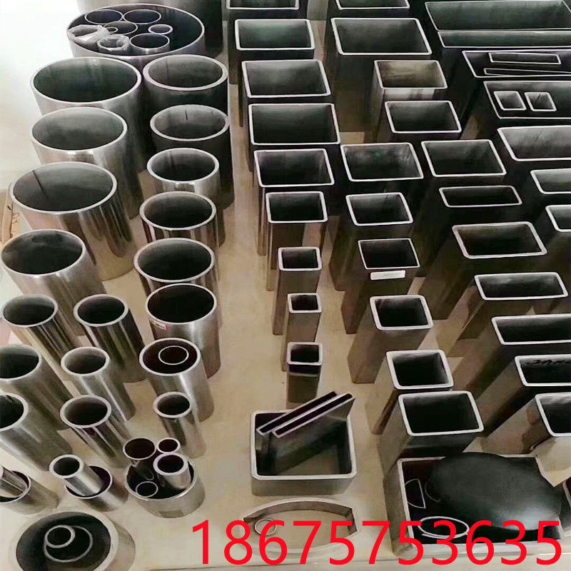 304 stainless steel hollow round pipe wire drawing square pipe moment pipe 201 non-standard profiled pipe seamless pipe laser cutting bore