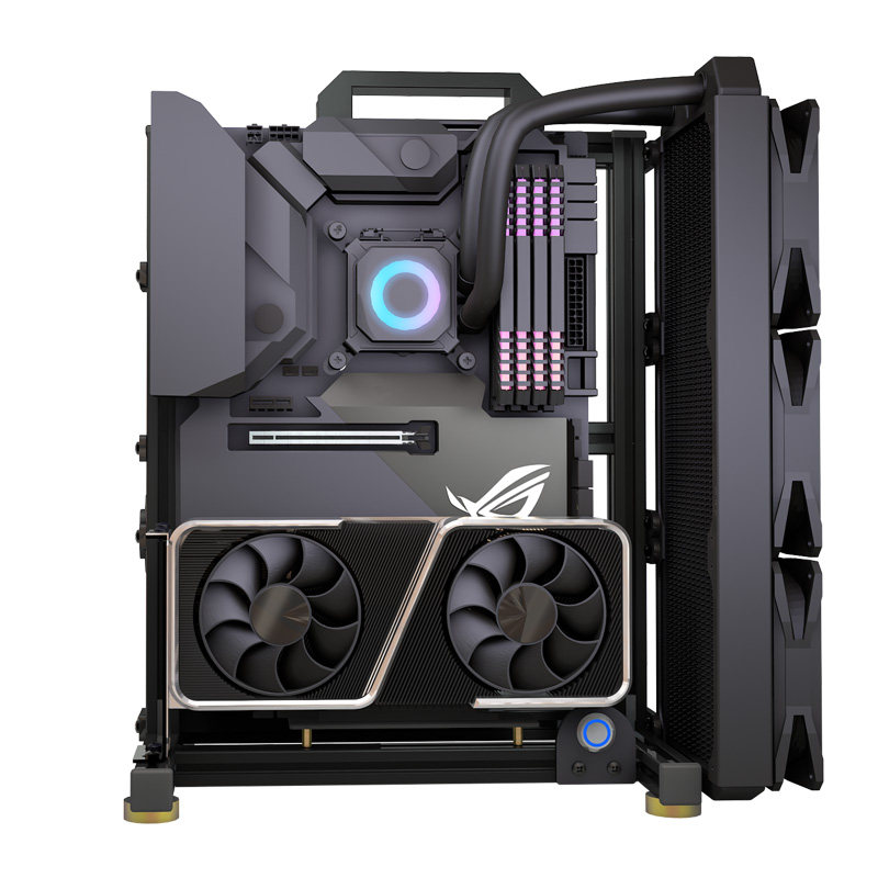 Открытое шасси компьютерное шасси matx стойка из алюминиевого сплава atx creative itx настольное шасси host small chassis