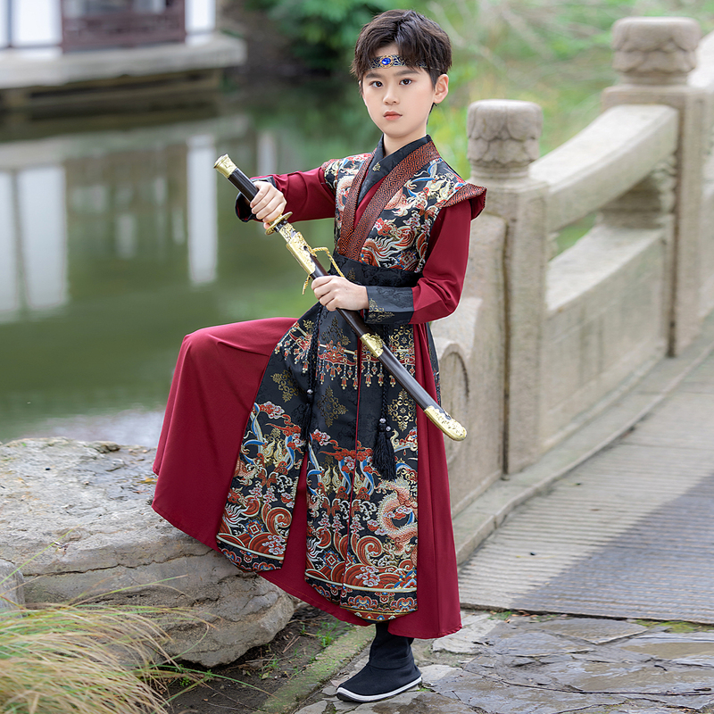Boys' Hanfu 2026 New Spring and Autumn Chinese Style Children's Performance Costume Young Gentleman Ming Dynasty Tang Suit Handsome Boy Ancient Costume Boys' Hanfu 2026 New Spring and Autumn Chinese Style Children's Performance Costume Young Gentleman Ming Dynasty Tang Suit Handsome Boy Ancient Costume