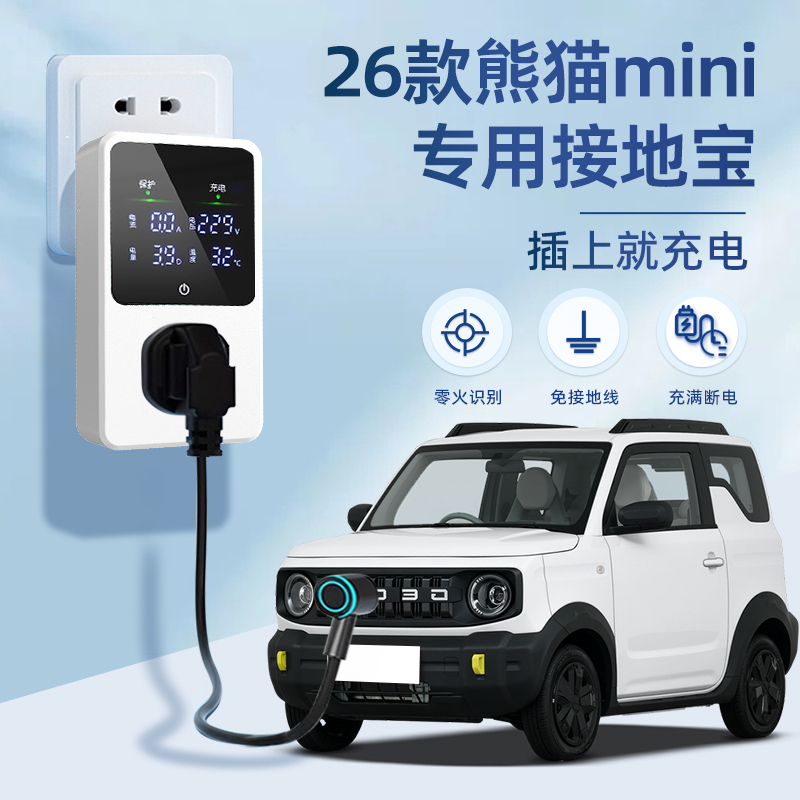 Suitable for 26 Geely Panda Mini Models, Dedicated Grounding Mini Portable Car Charger 3.5Kw Converter