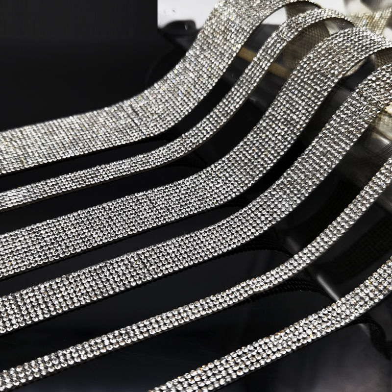 Rhinestone strip chain DIY self-adhesive clothing accessories pants side stickers drill car interior rhinestones stuck to clothes