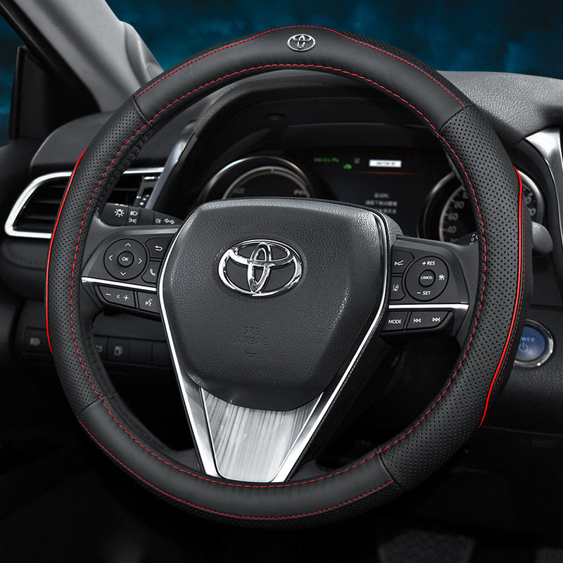 Toyotarav4 to Hyun Rongfang Vios Asia Dragon leather car steering wheel cover summer four seasons universal handle