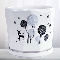 Flowerpot 2021 new net red flowerpot ceramic with tray large large Nordic wind simple green rose hanging orchid creative
