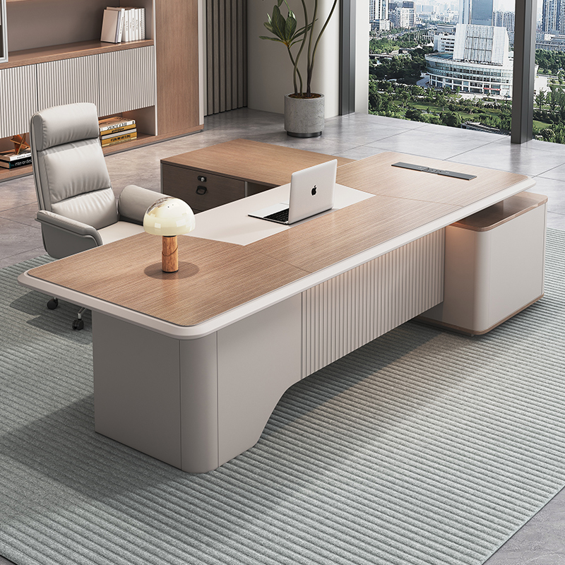 Boss's Desk, Men's Simple Modern Executive Desk, Single-Person President's Small Desk, Supervisor Manager's Office Desk and Chair