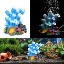 Fish tank landscaping oxygenated decoration bubble stone simulated coral sea anemone shell fake aquatic plant simulated reef conch ornaments