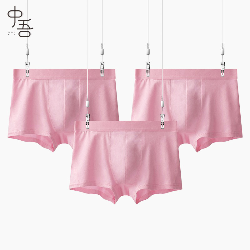 Men's Underwear Pure Cotton Antibacterial 2026 New Boxer Briefs Boys Cute Macho Pink Sexy Boxer Shorts