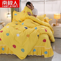 South Pole Man full cotton bed Skirt Four Sets of bedding Bedding Bed Linen Cotton Fabric Covered Korean version Cotton Cotton Bed Cover