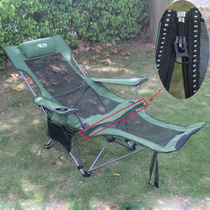 Outdoor folding chair portable camping dual-purpose lunch break bed chair fishing beach lounge chair backrest home leisure