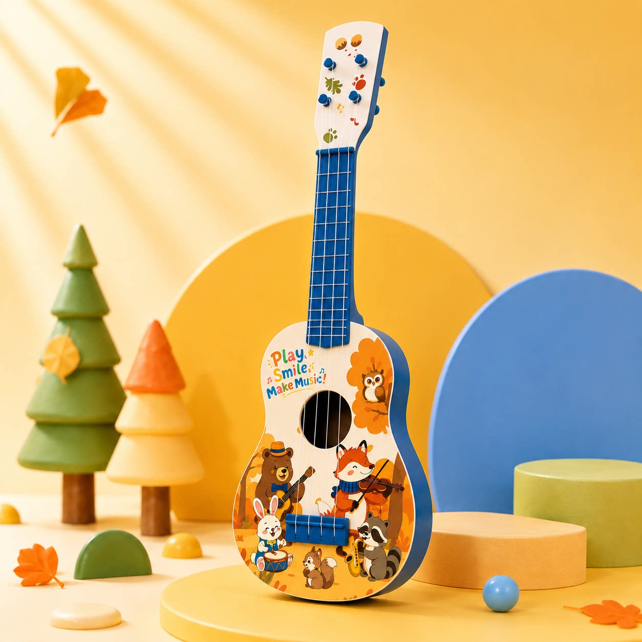 Bolalar gitara, notali o'yinchoq, ukulele, musiqa, cholg'u asboblari, erta ta'lim, tug'ilgan kun sovg'asi, 3 yosh