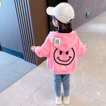 Girl Jacket Spring Dress 2022 New Children Baby Foreign Air Fashion Pure Cotton Loose Korean version Spring and autumn Lianhood blouse
