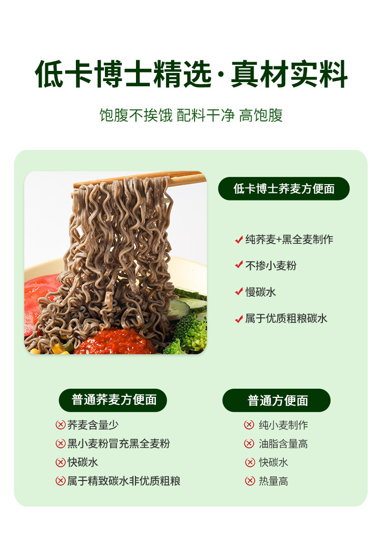 安享好物 安享B级泡面-低卡博士荞麦方便面 国标 