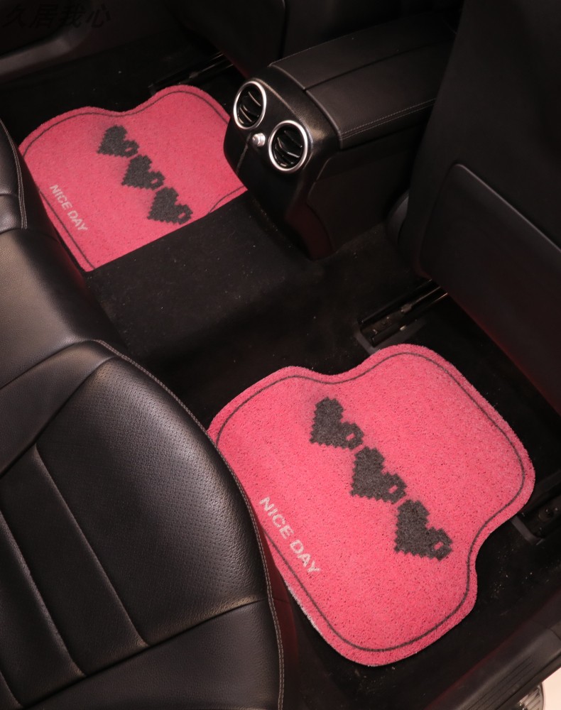 Car Floor Mats for the Back Seat, Non-Slip, Cute Silk Loop Style, Durable, Customizable, New Model for Car Interior