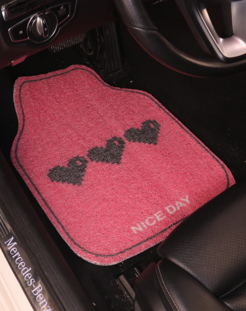 Car Floor Mats for the Back Seat, Non-Slip, Cute Silk Loop Style, Durable, Customizable, New Model for Car Interior