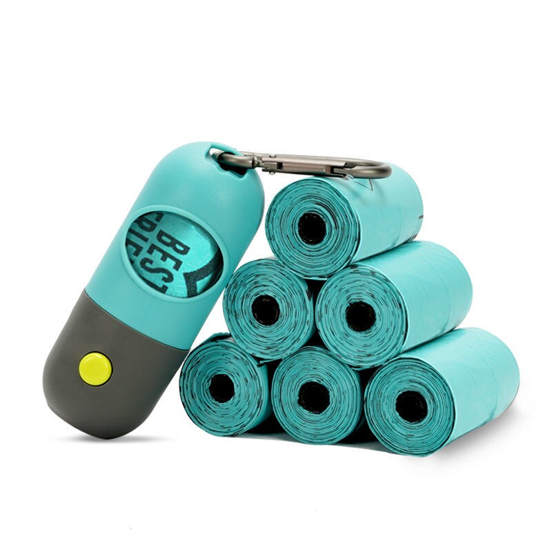 Pooch new dog poop clip bag degradable garbage bag thickened aroma le with lamp ten toilet pet pick-up bag