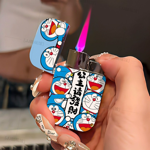 Ветрозащитная мультяшная металлическая розовая зажигалка для принцессы, популярно в интернете, делается под заказ