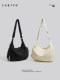 Cakjvg Multi-Pocket Casual Sports Waterproof Nylon Dumpling Bag for Women, Large Capacity Commuter Shoulder Crossbody Bag for Men