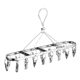 Sock drying artifact stainless steel multi-clip sock rack hook clothes drying rack house multi-functional clothespin hanging clothes underwear clip