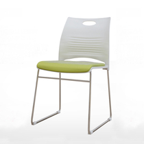 Solid Steel Frame Training Chair White Minimalist Staff Meeting Chair Office Chair Plastic Chair Computer Chair Reception Negotiation Chair