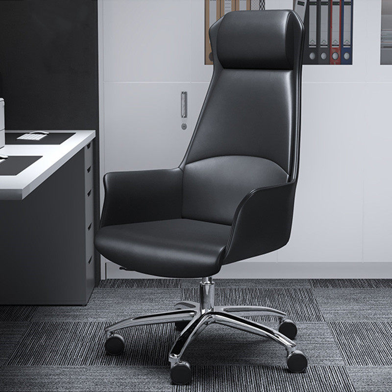 Office chair comfortable executive chair cowhide boss chair lift swivel chair study office computer chair reclining xipi